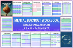 Mental Burnout Recovery Workbook - CraftNest - Digital Crafting and Art