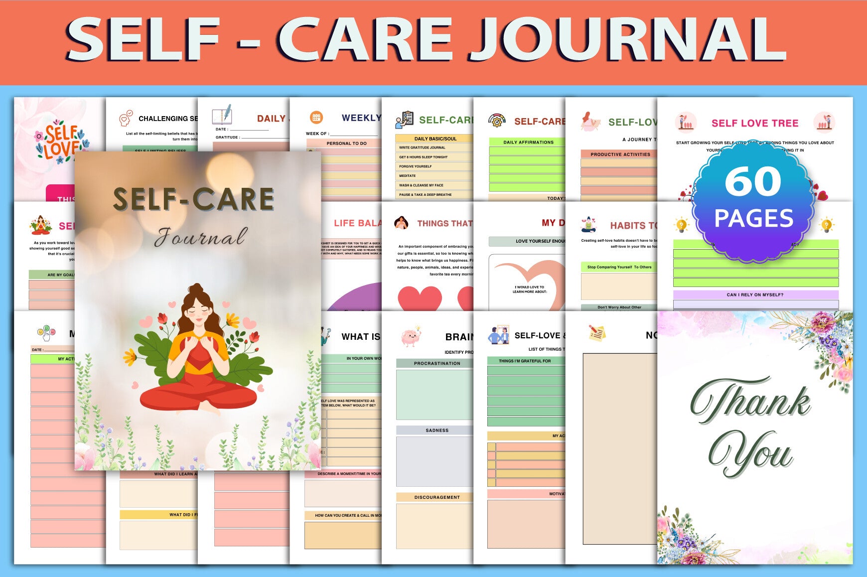 Self Care Journal for Personal Growth