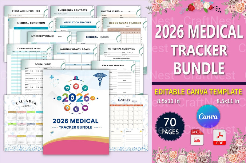 Medical Tracker App - CraftNest - Digital Crafting and Art