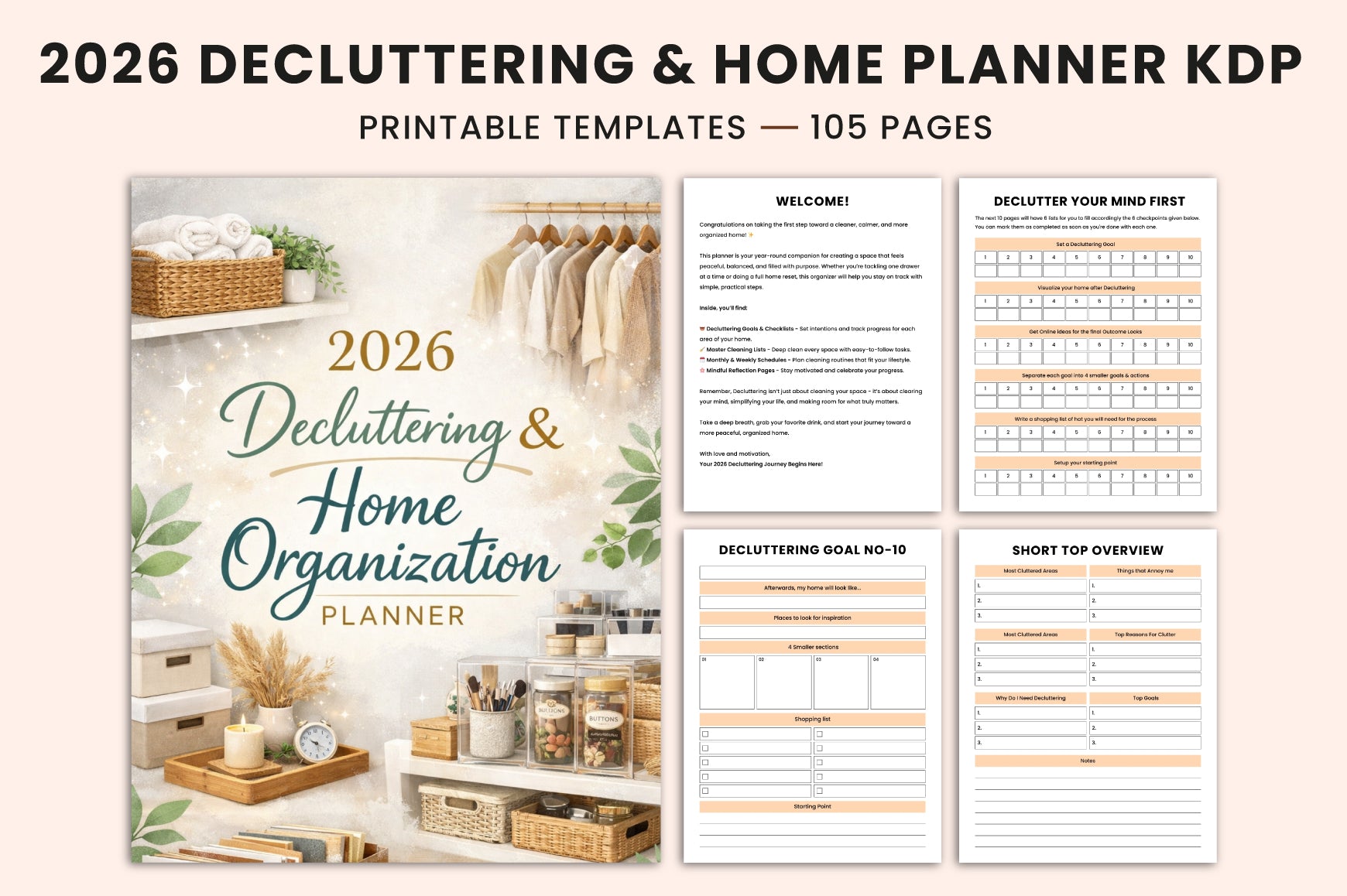 Decluttering Home Organization Planner