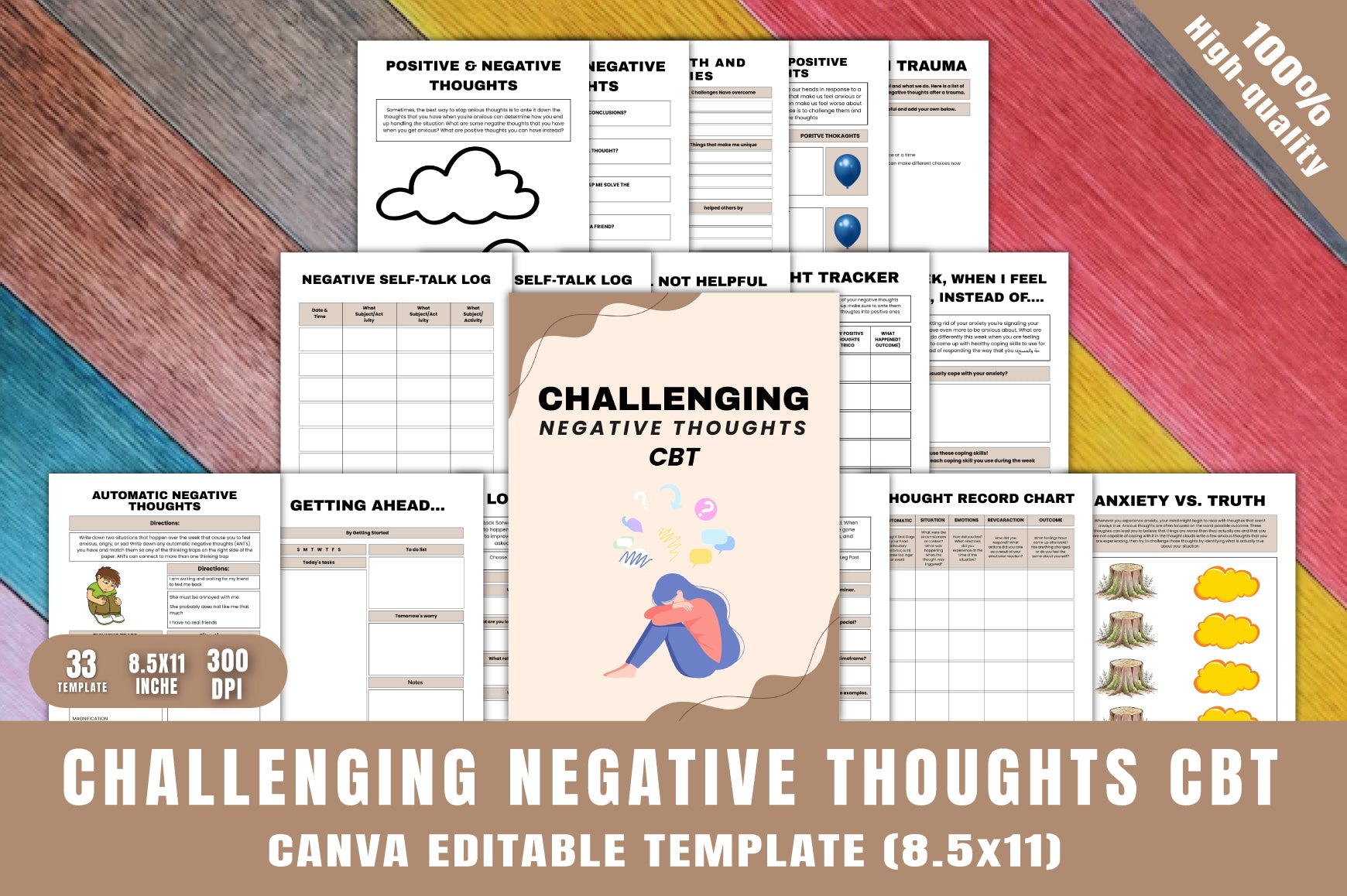 Challenging Negative Thoughts: CBT Planner