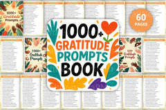 Gratitude Prompts Book for Mindful Reflection - CraftNest - Digital Crafting and Art
