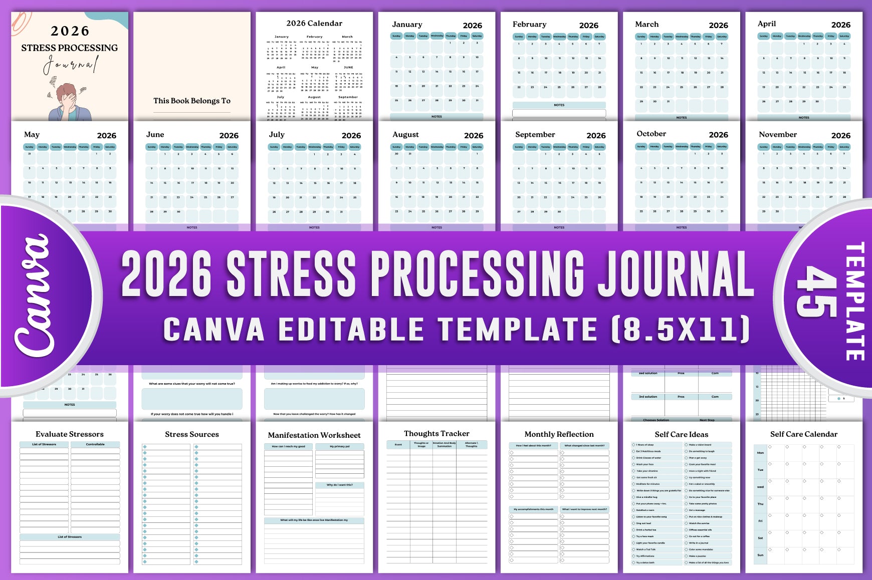 Stress Processing Journal: Enhance Mental Well-being