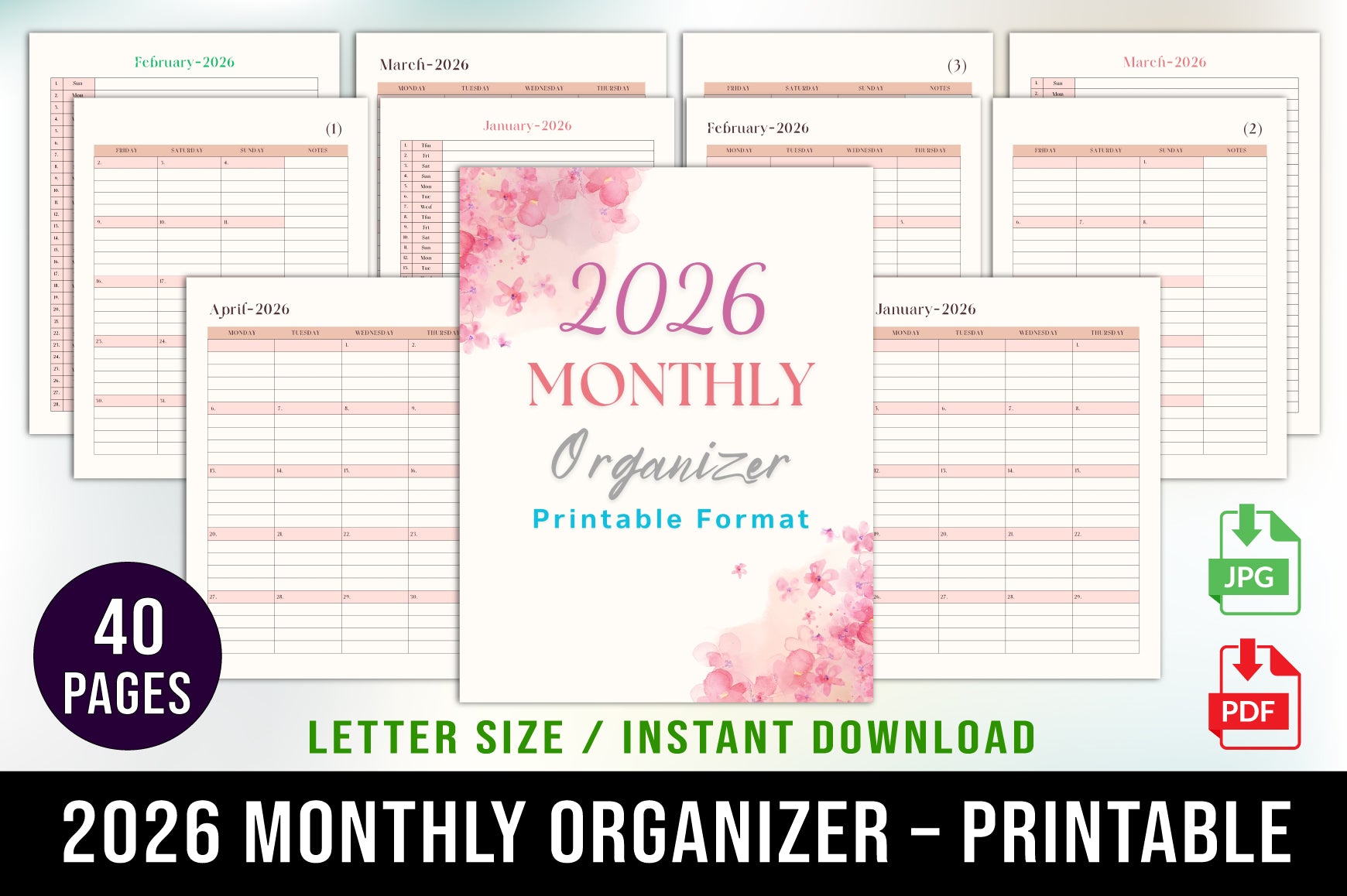 Monthly Format Planner