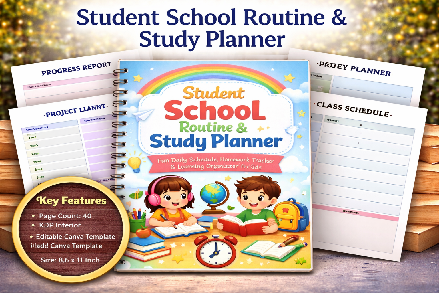 Student School Routine Study Planner for Kids