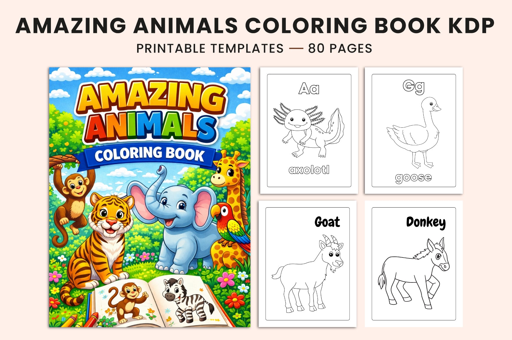Amazing Animals Coloring Planner