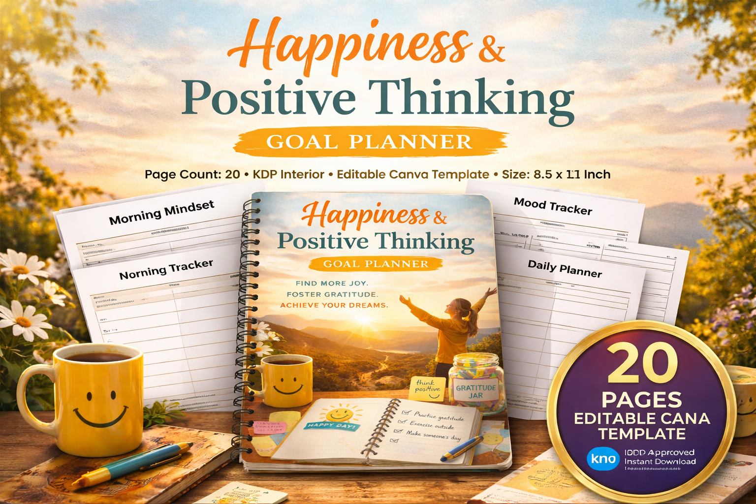 Happiness Positive Thinking Goal Planner