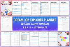 Dream Job Explorer Planner - CraftNest - Digital Crafting and Art