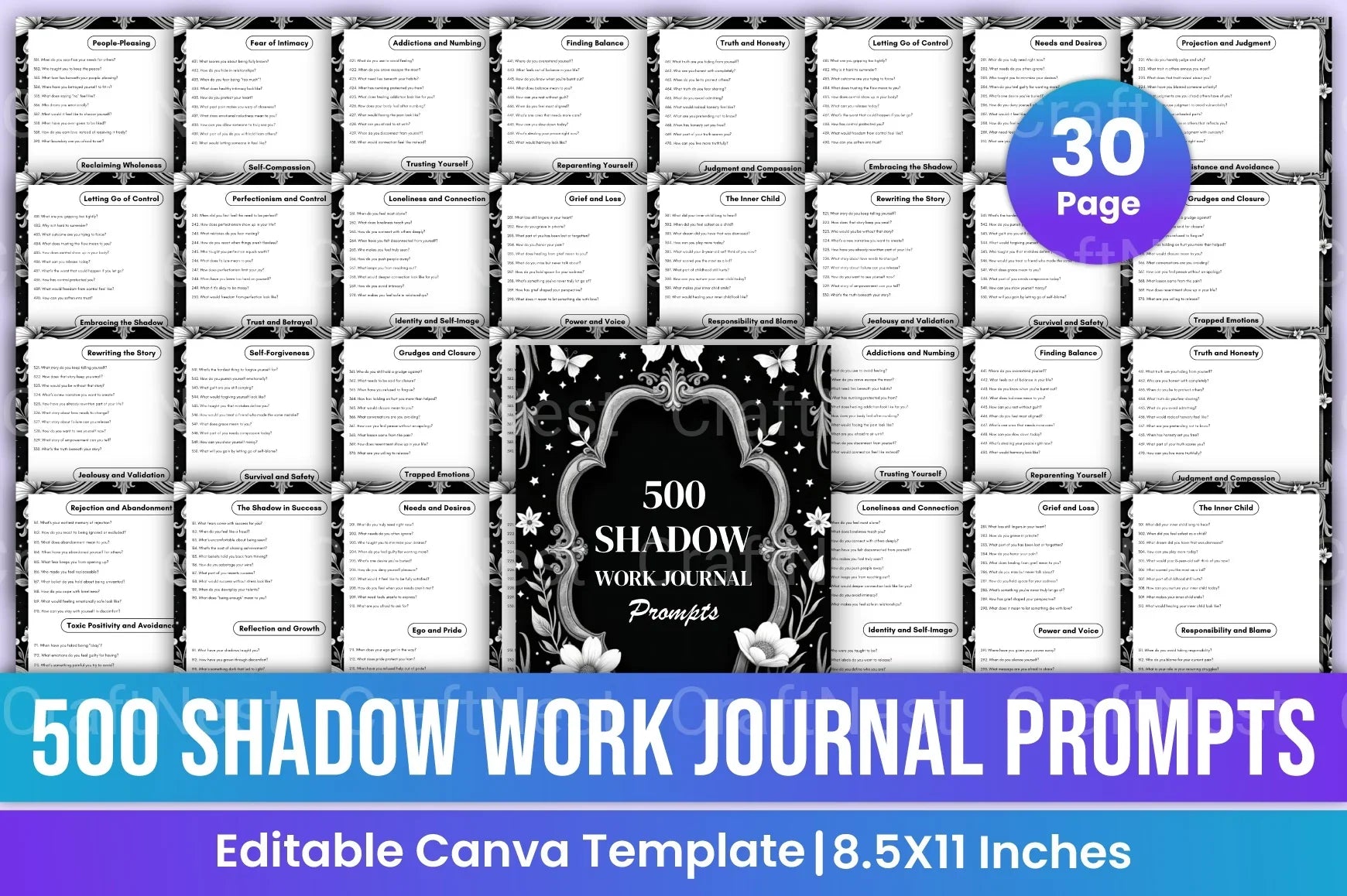 Shadow Work Prompts for Personal Growth - CraftNest - Digital Crafting and Art