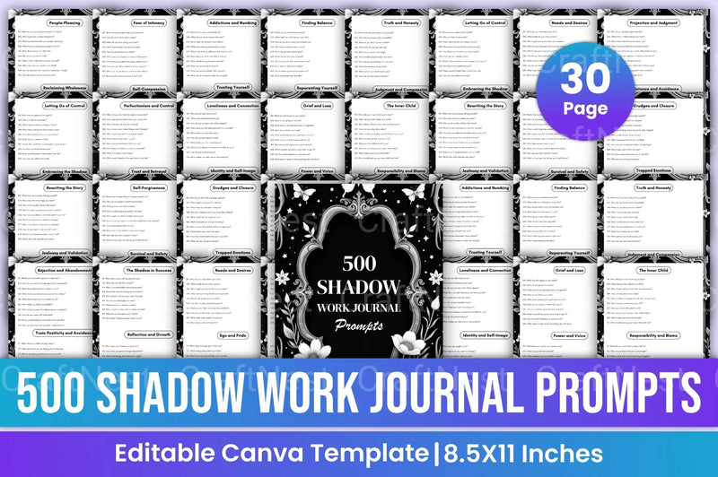 Shadow Work Prompts for Personal Growth - CraftNest - Digital Crafting and Art
