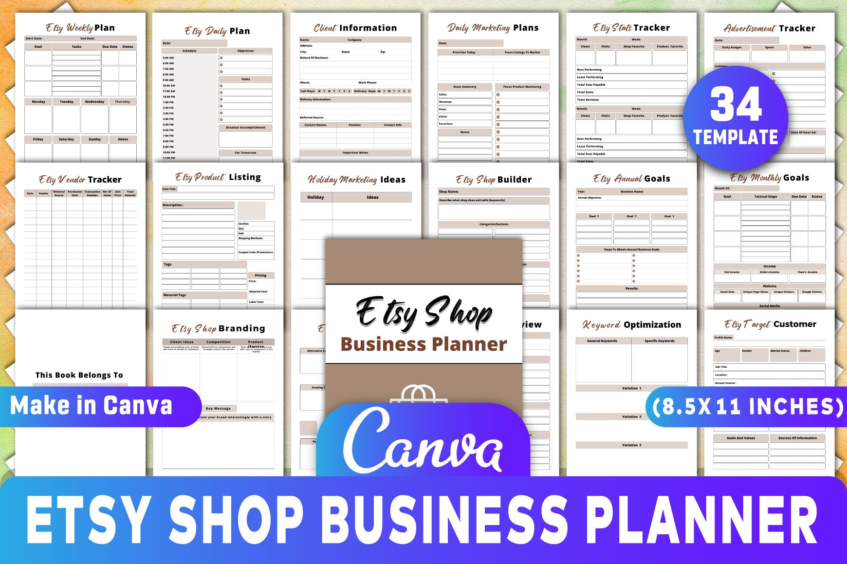 Etsy Shop Business Planner