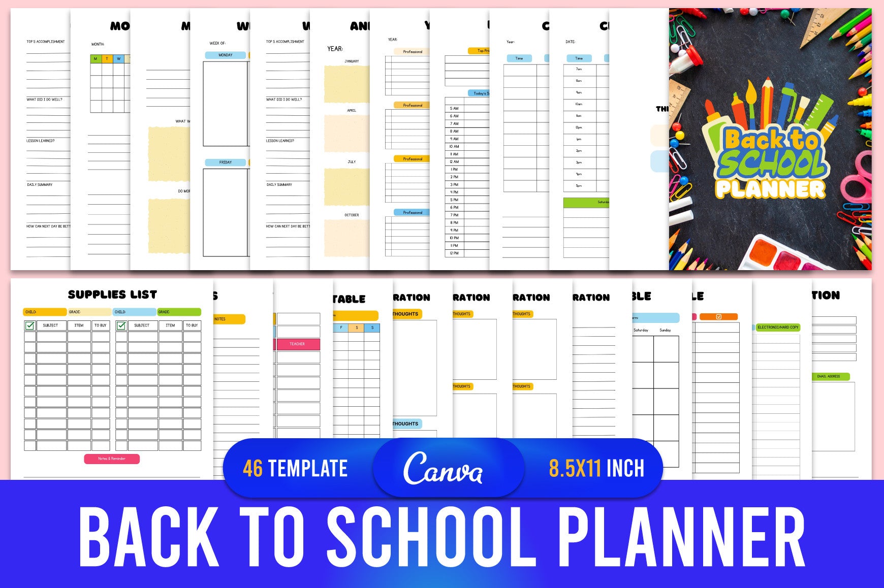 Back to School Planner