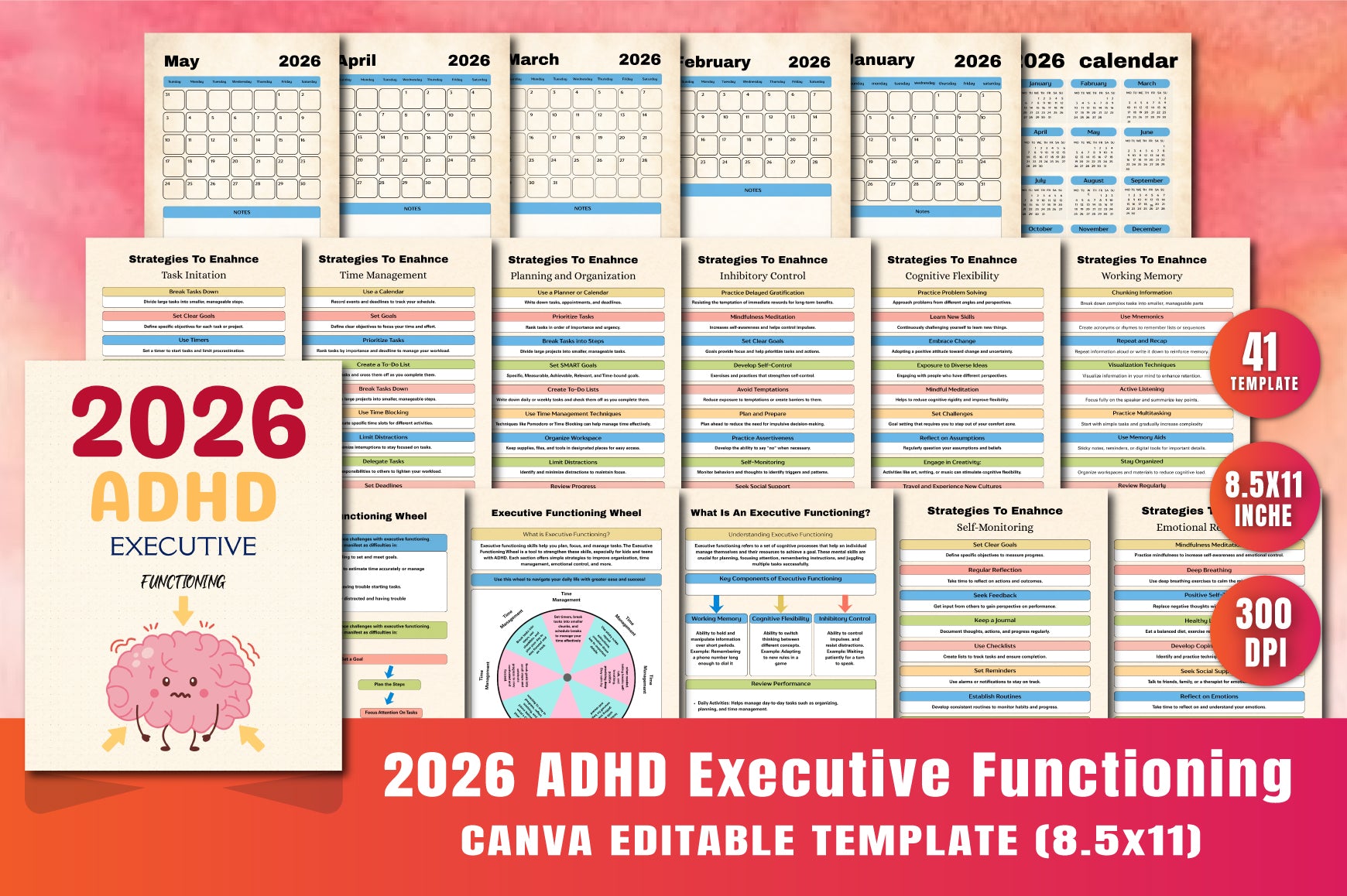 ADHD Executive Functioning Planner