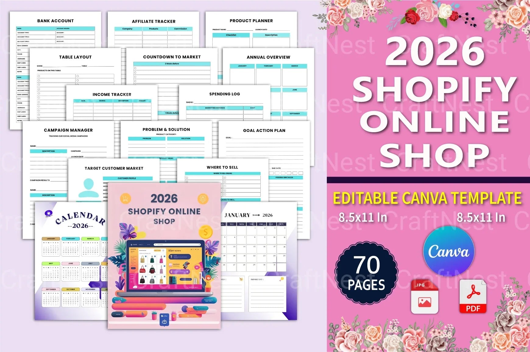 Shopify Online Store - CraftNest - Digital Crafting and Art