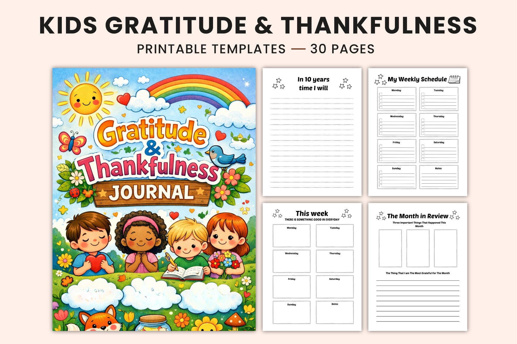 Kids Gratitude and Thankfulness Journal