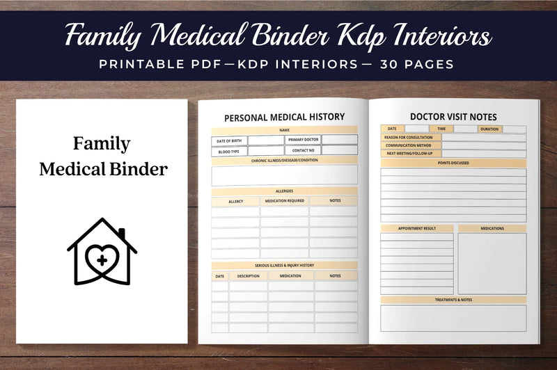 Family Medical Binder Planner - CraftNest - Digital Crafting and Art