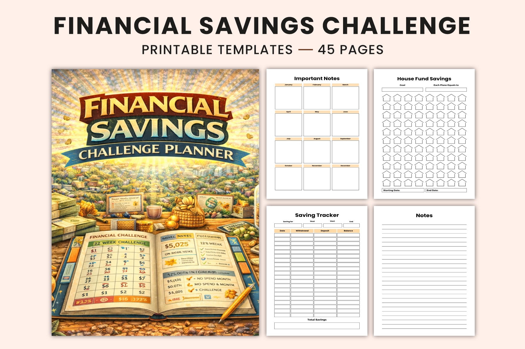 Financial Savings Challenge Planner