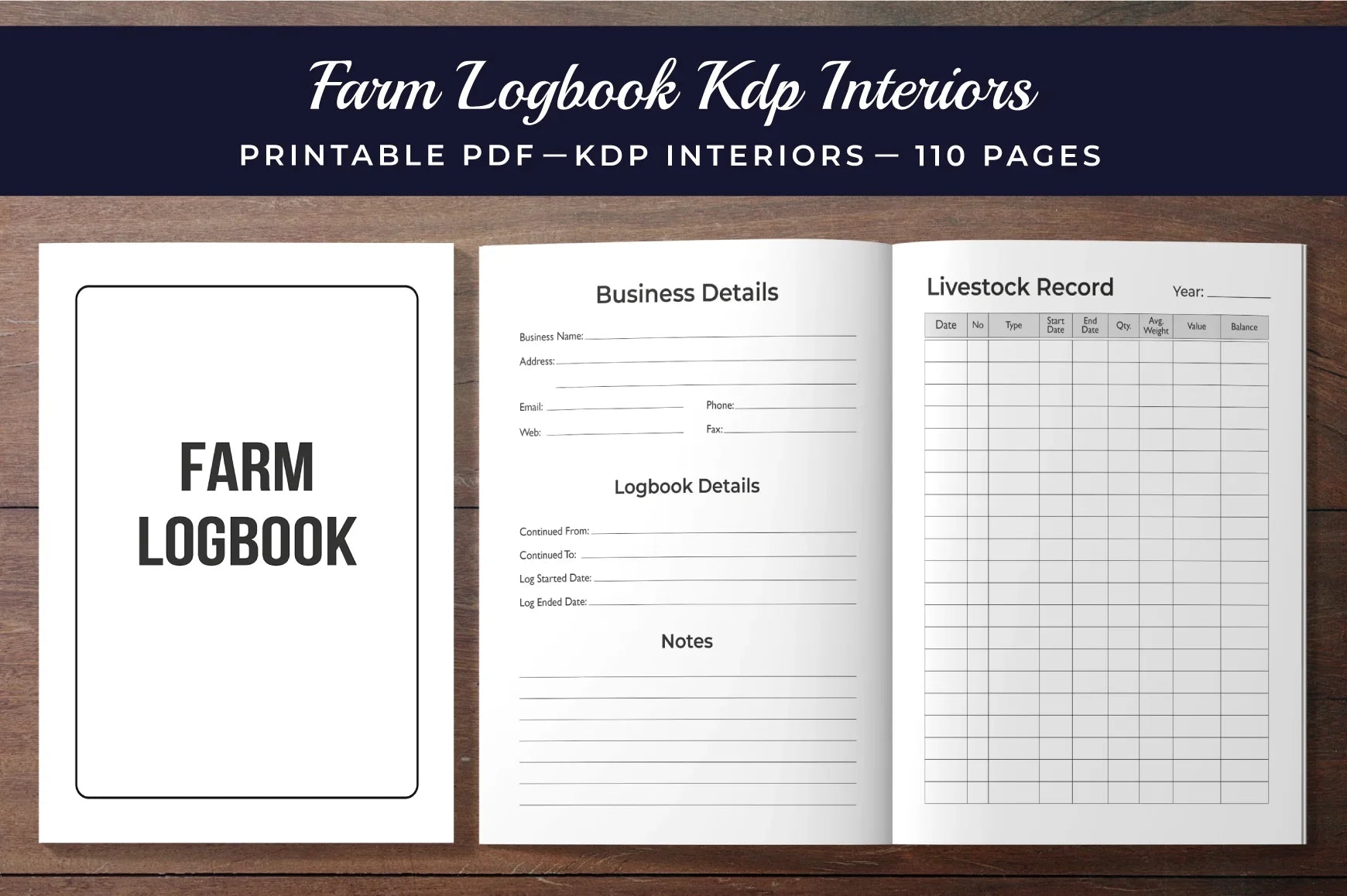 Farm Logbook Planner Bundle - CraftNest - Digital Crafting and Art