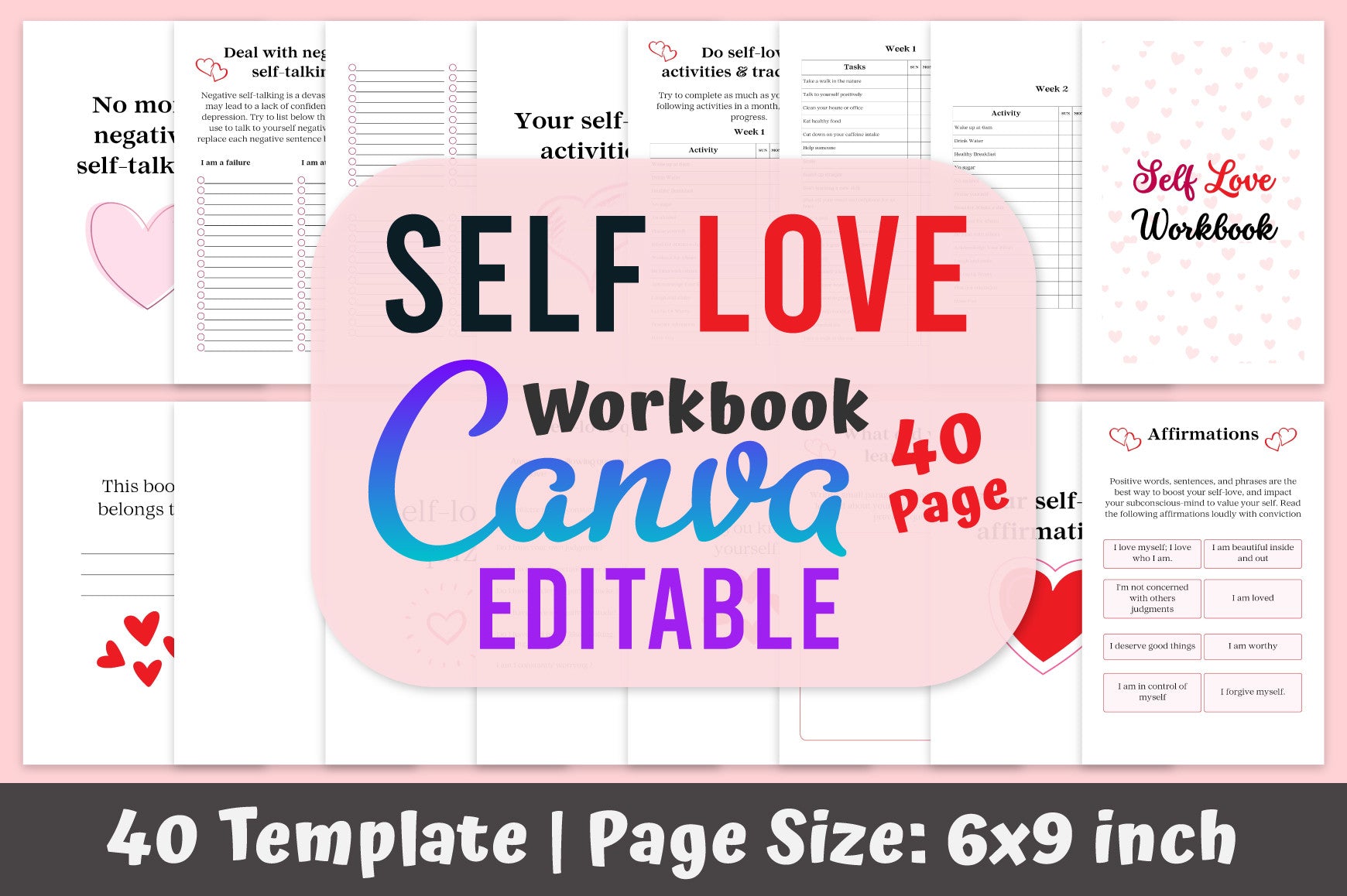 Self Love Workbook for Personal Growth