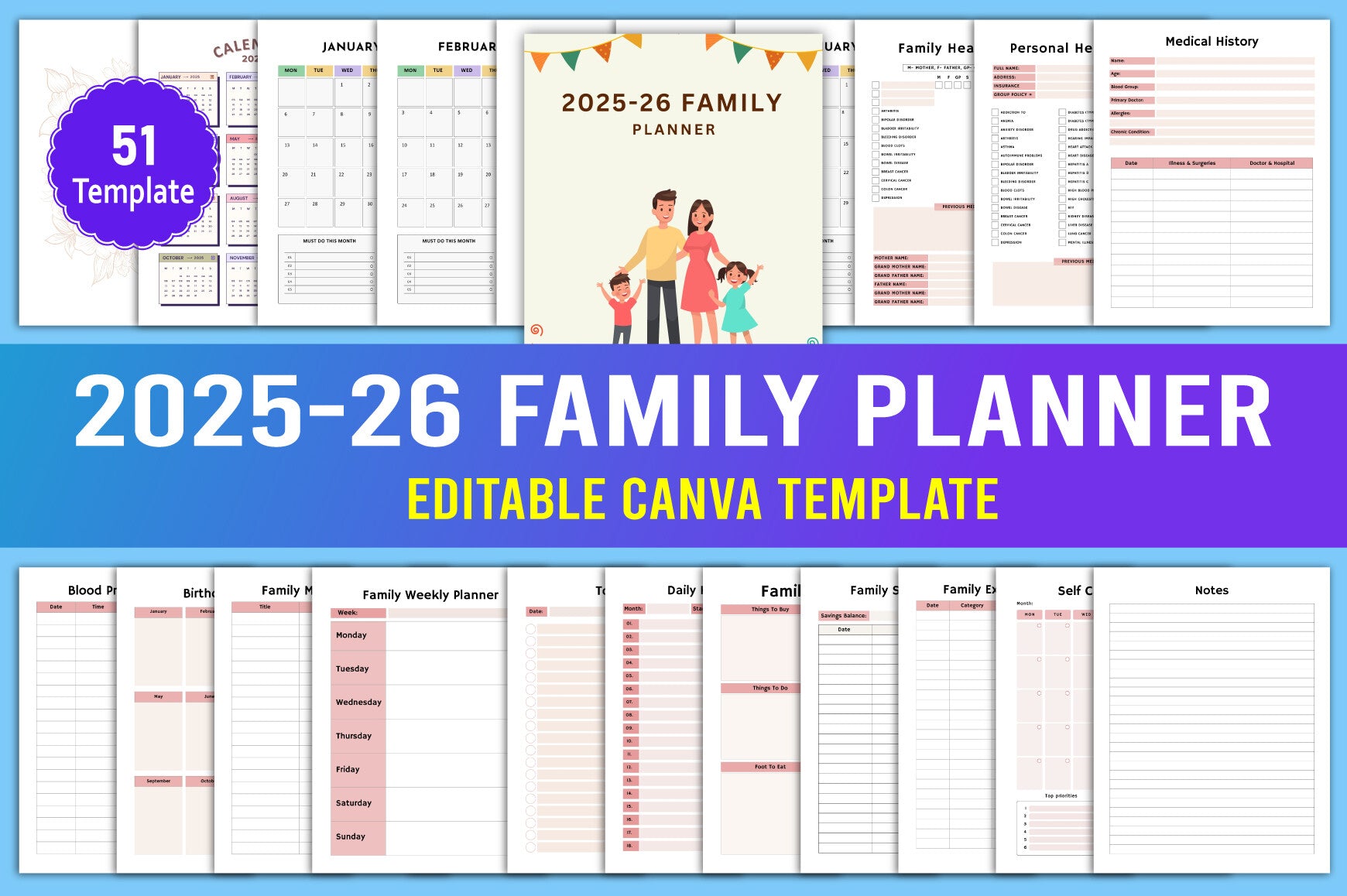 Family Planner Organizer