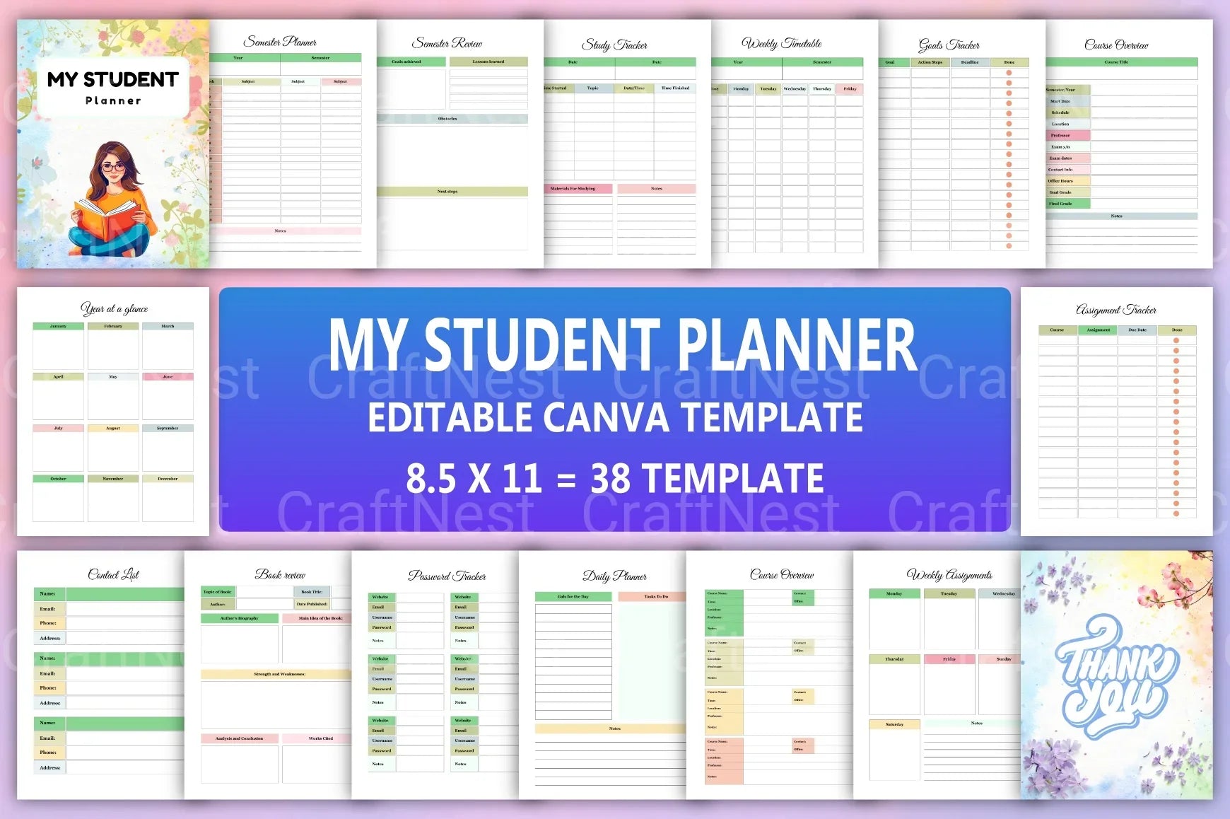 My Student Planner: Organize Your Academic Life - CraftNest - Digital Crafting and Art