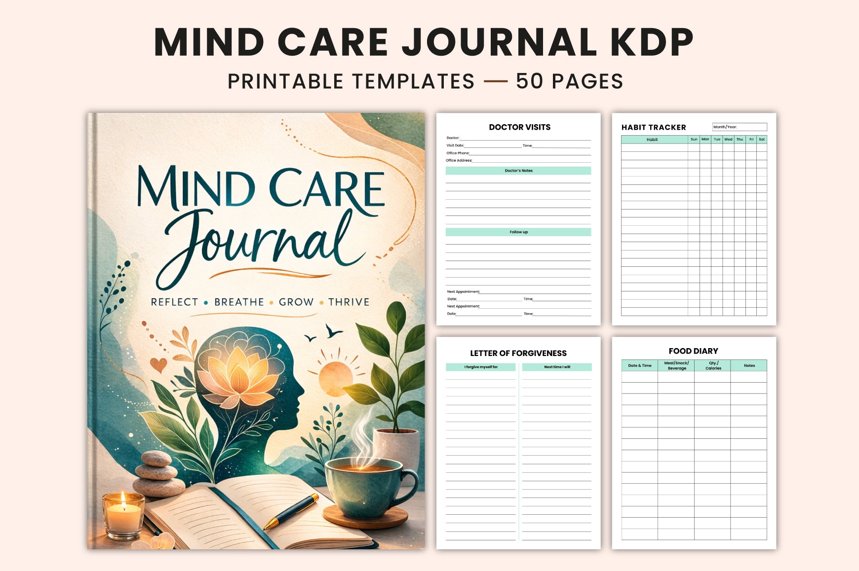 Mind Care Journal: Enhance Your Wellbeing