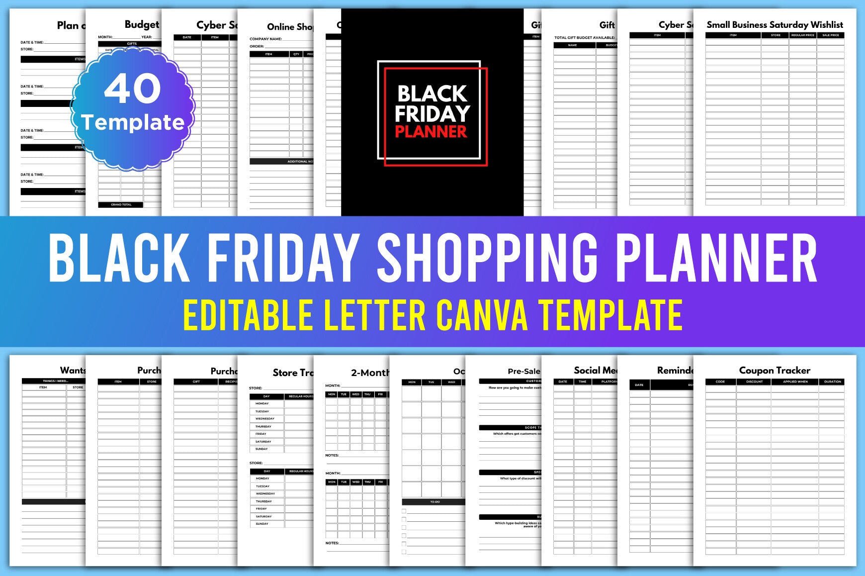 Black Friday Shopping Planner