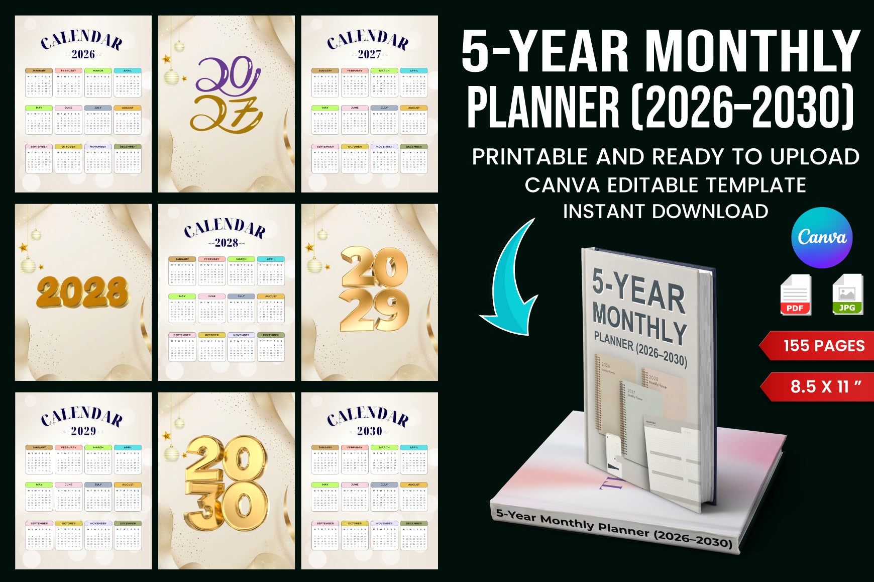 Yearly Monthly Planner