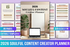 Soulful Content Creator Planner - CraftNest - Digital Crafting and Art