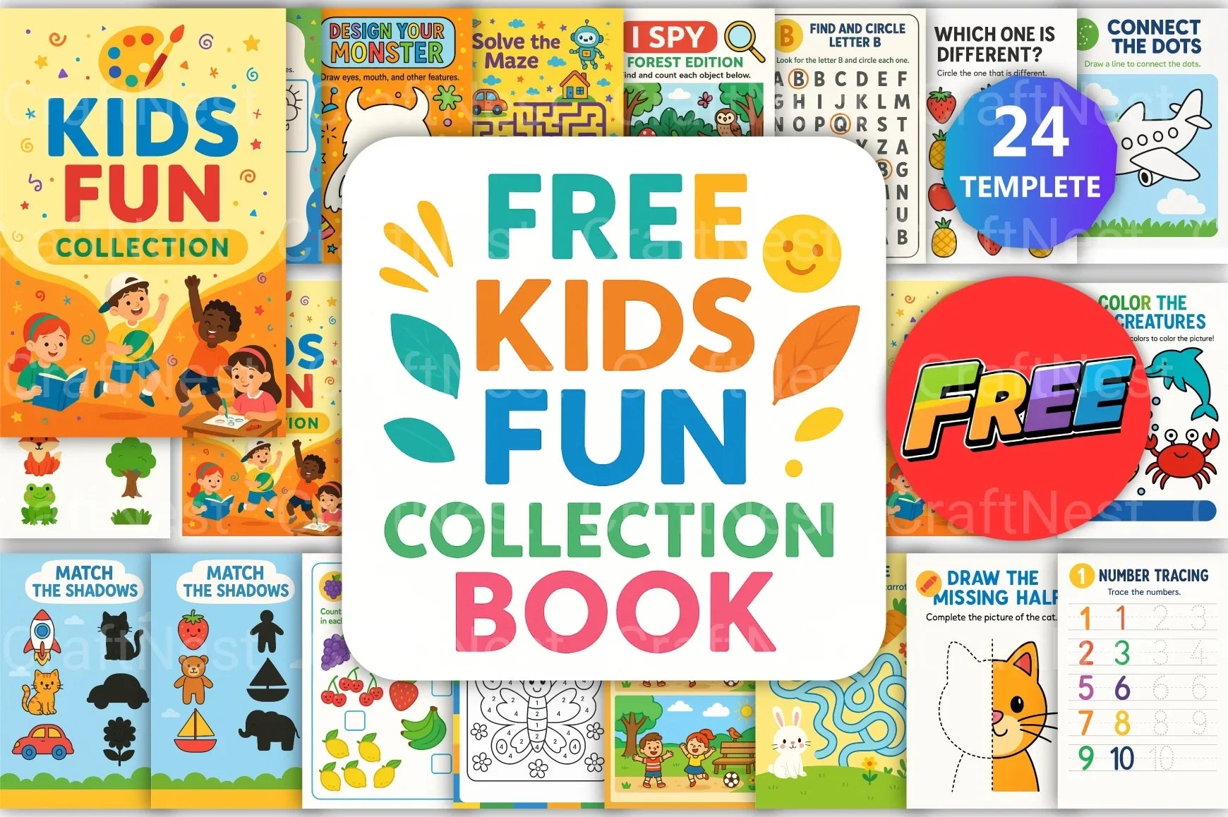 Free Kids Fun Activity Book - CraftNest - Digital Crafting and Art