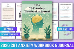 CBT Anxiety Workbook for Effective Stress Management - CraftNest - Digital Crafting and Art