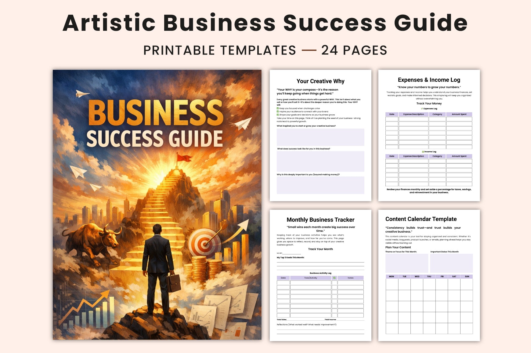 Artistic Business Success Guide Planner