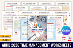 ADHD Time Management Worksheets for Improved Focus - CraftNest - Digital Crafting and Art