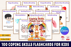 Coping Skills Flashcards for Kids - CraftNest - Digital Crafting and Art