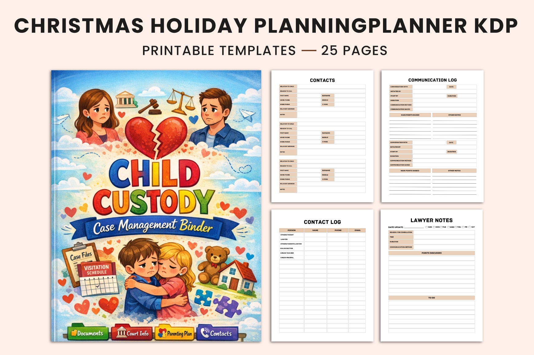 Child Custody Case Management Planner