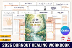 Burnout Healing Workbook for Stress Relief - CraftNest - Digital Crafting and Art
