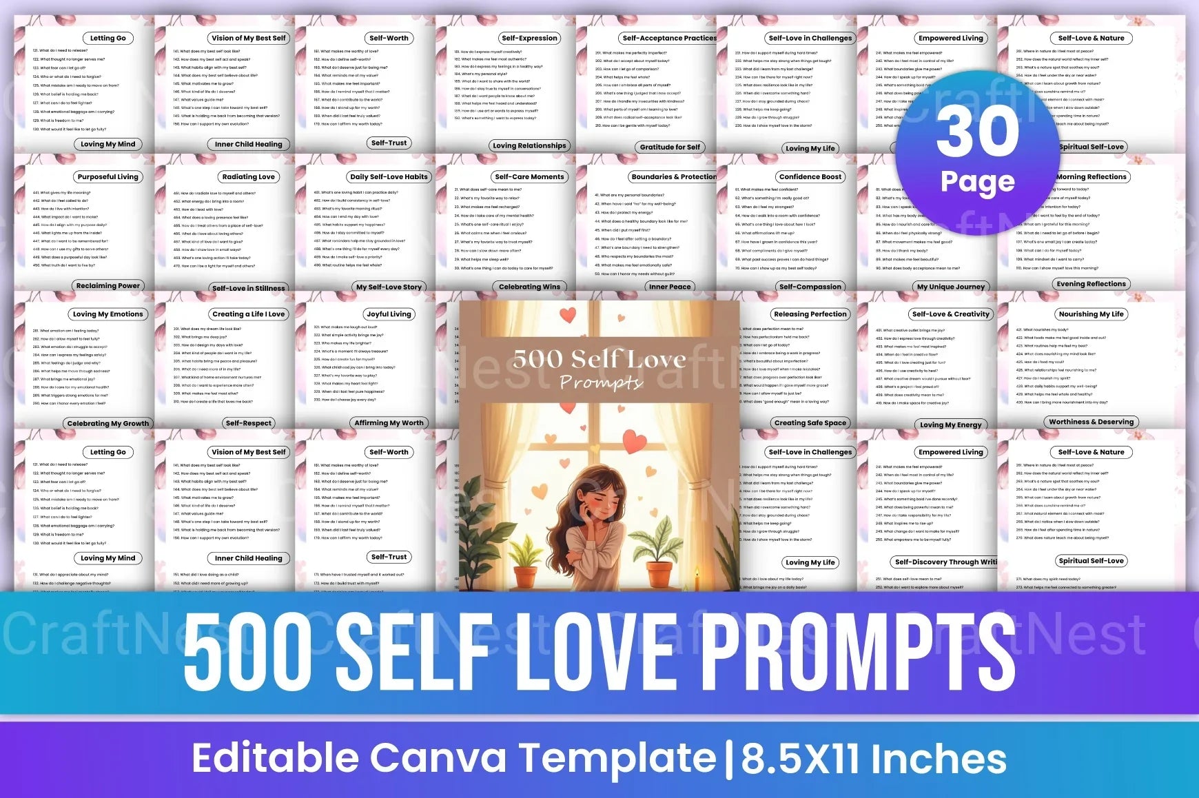 Self Love Prompts for Personal Growth - CraftNest - Digital Crafting and Art