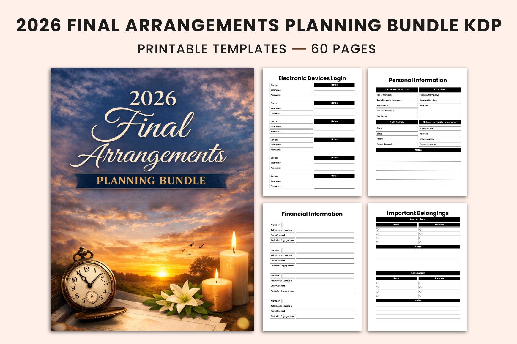 Final Arrangements Planning Planner