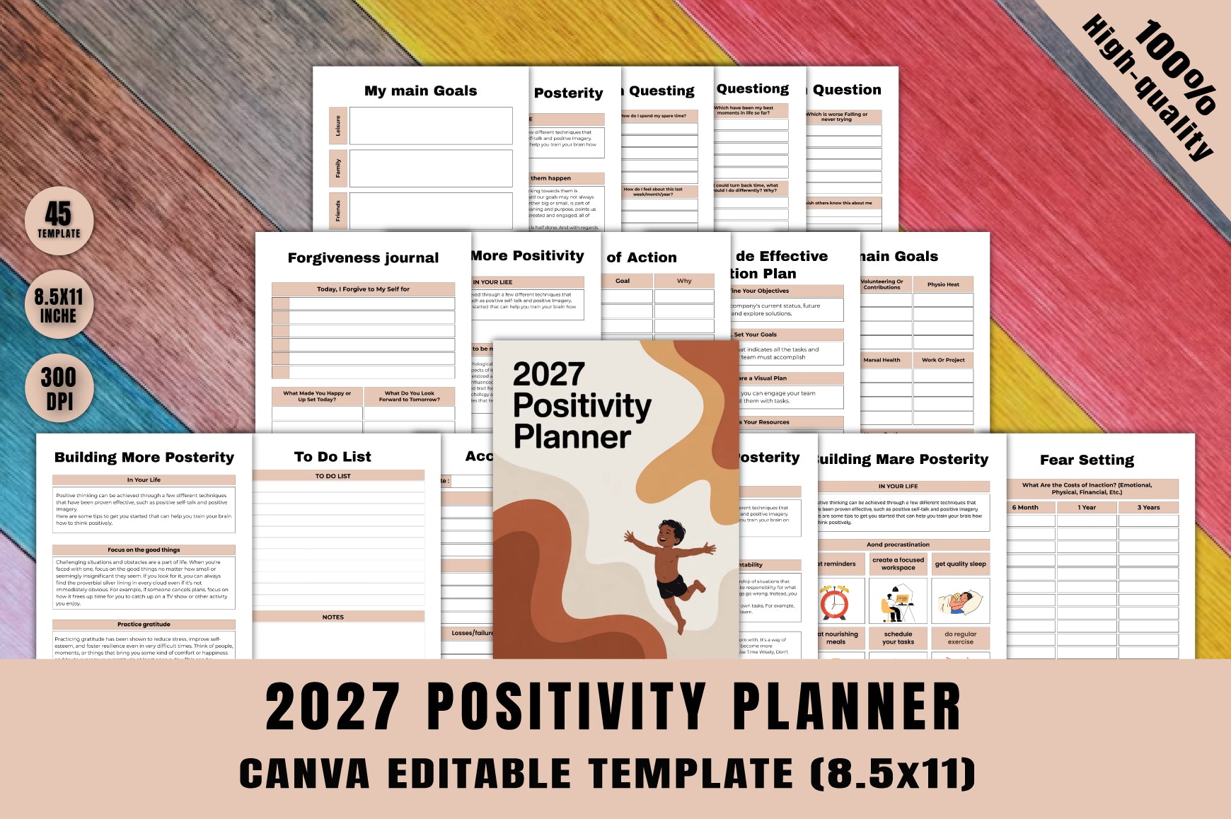 Positivity Planner for Daily Inspiration