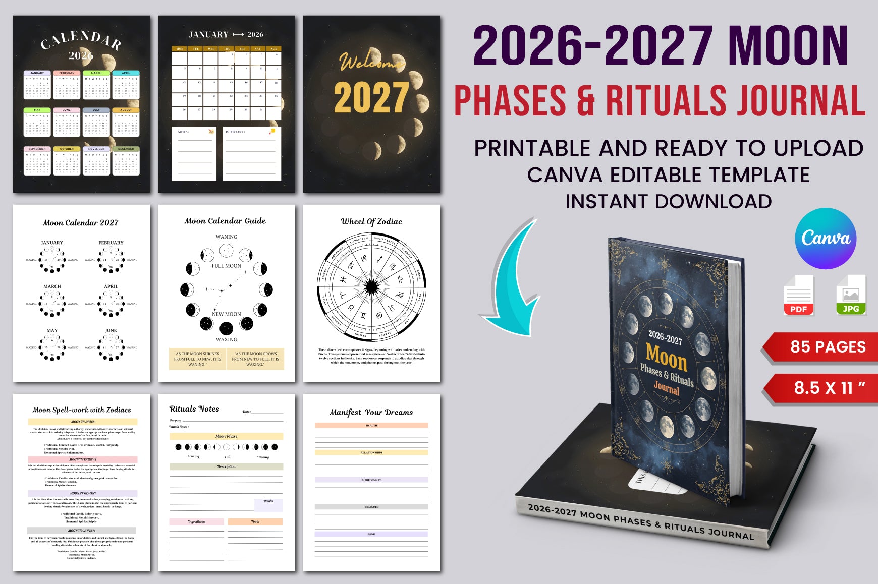 Moon Phases Rituals Journal
