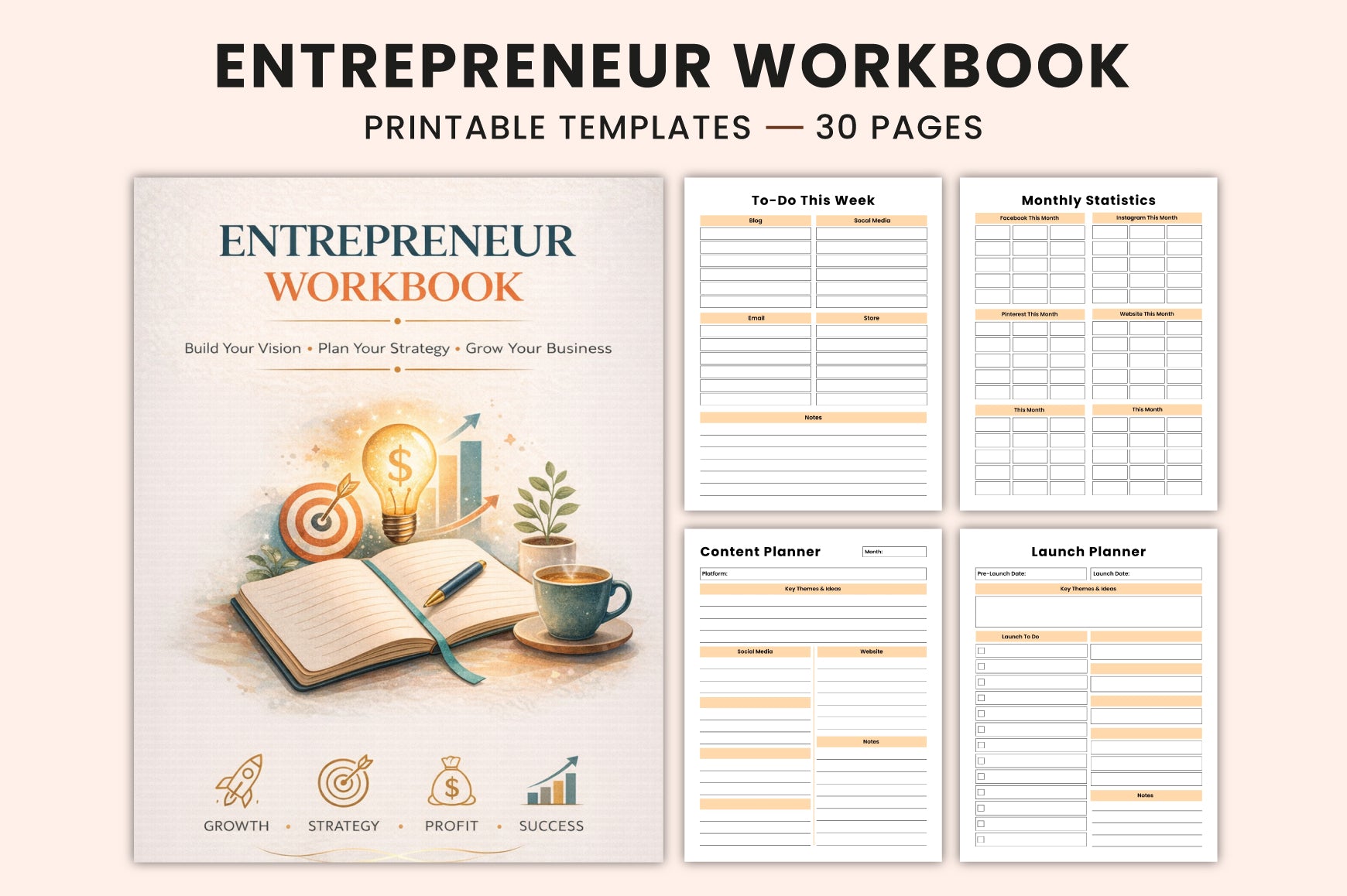 Entrepreneur Workbook for Success