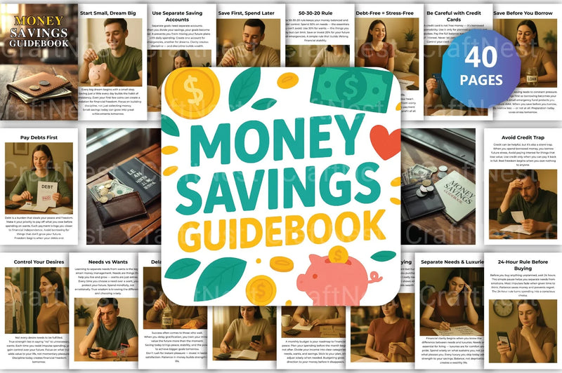 Money Savings Guidebook: Essential Tips for Financial Success - CraftNest - Digital Crafting and Art