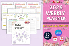 Weekly Planner Starting at 100 - CraftNest - Digital Crafting and Art
