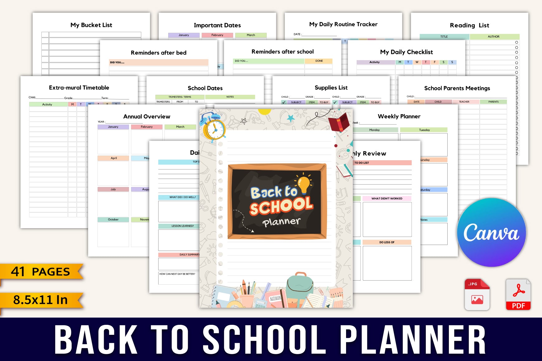 Back to School Planner
