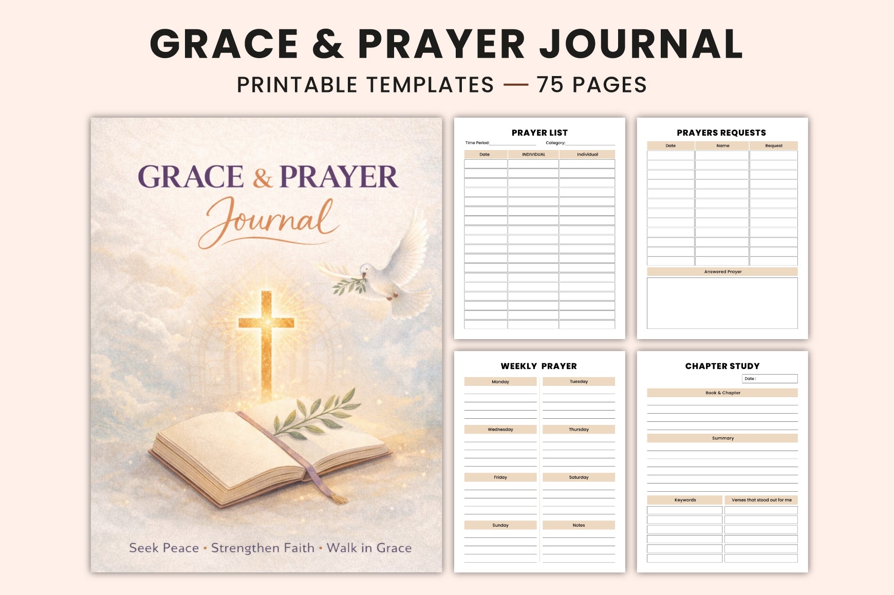 Grace Prayer Journal: Enhance Your Spiritual Journey