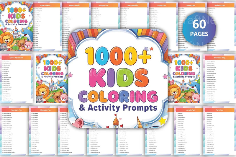 Kids Coloring Activity Prompts - CraftNest - Digital Crafting and Art