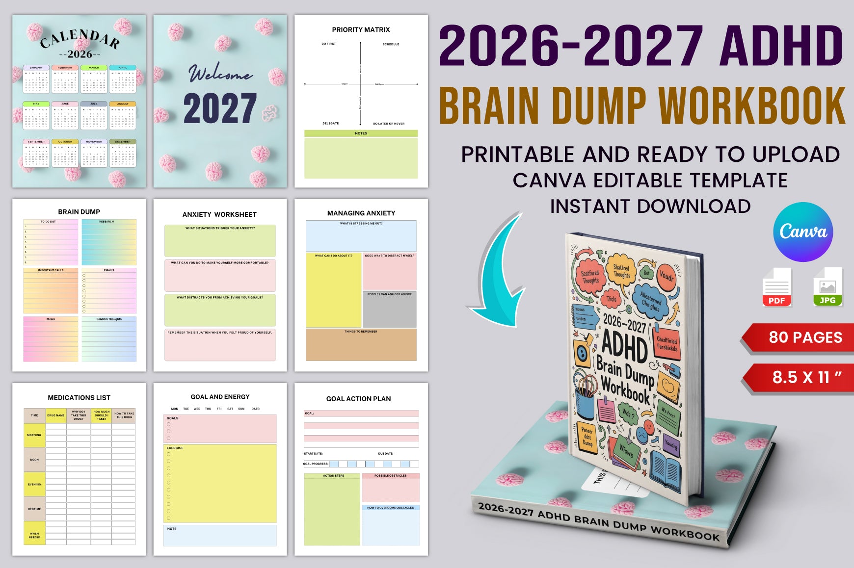 ADHD Brain Dump Book