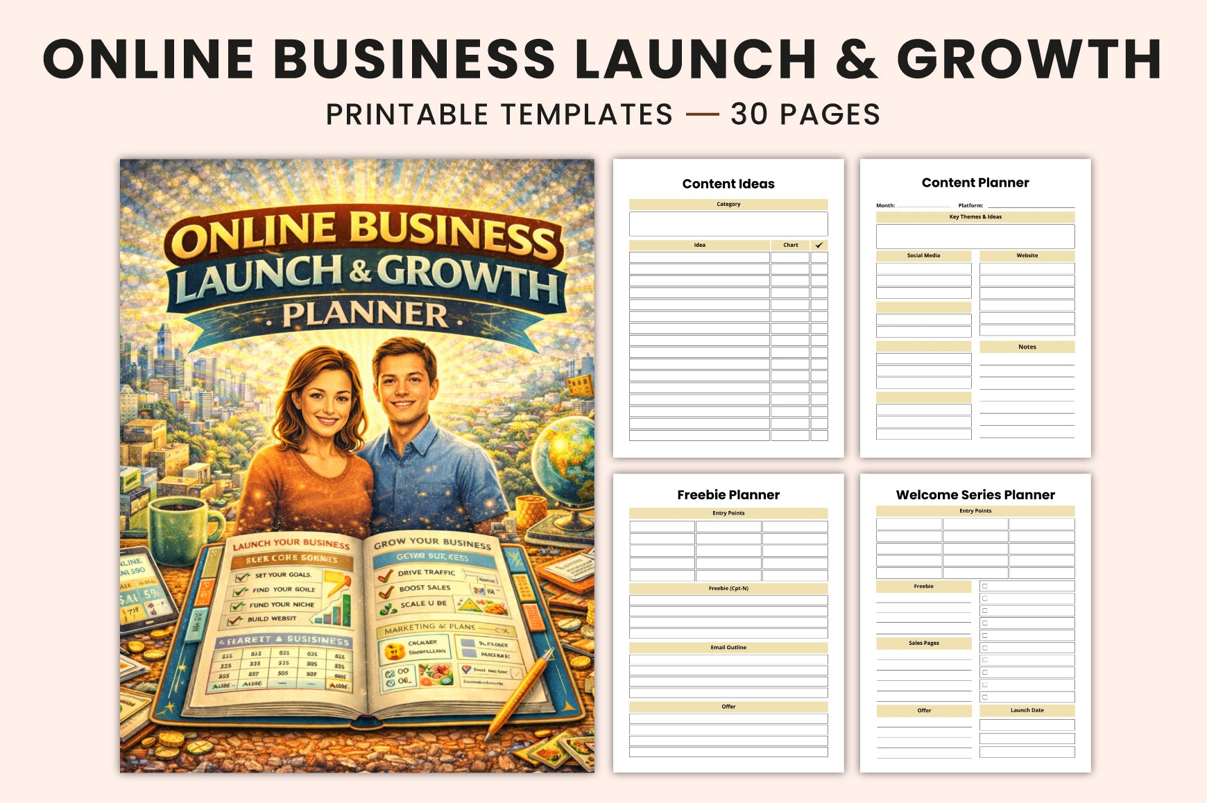 Online Business Launch Growth Planner