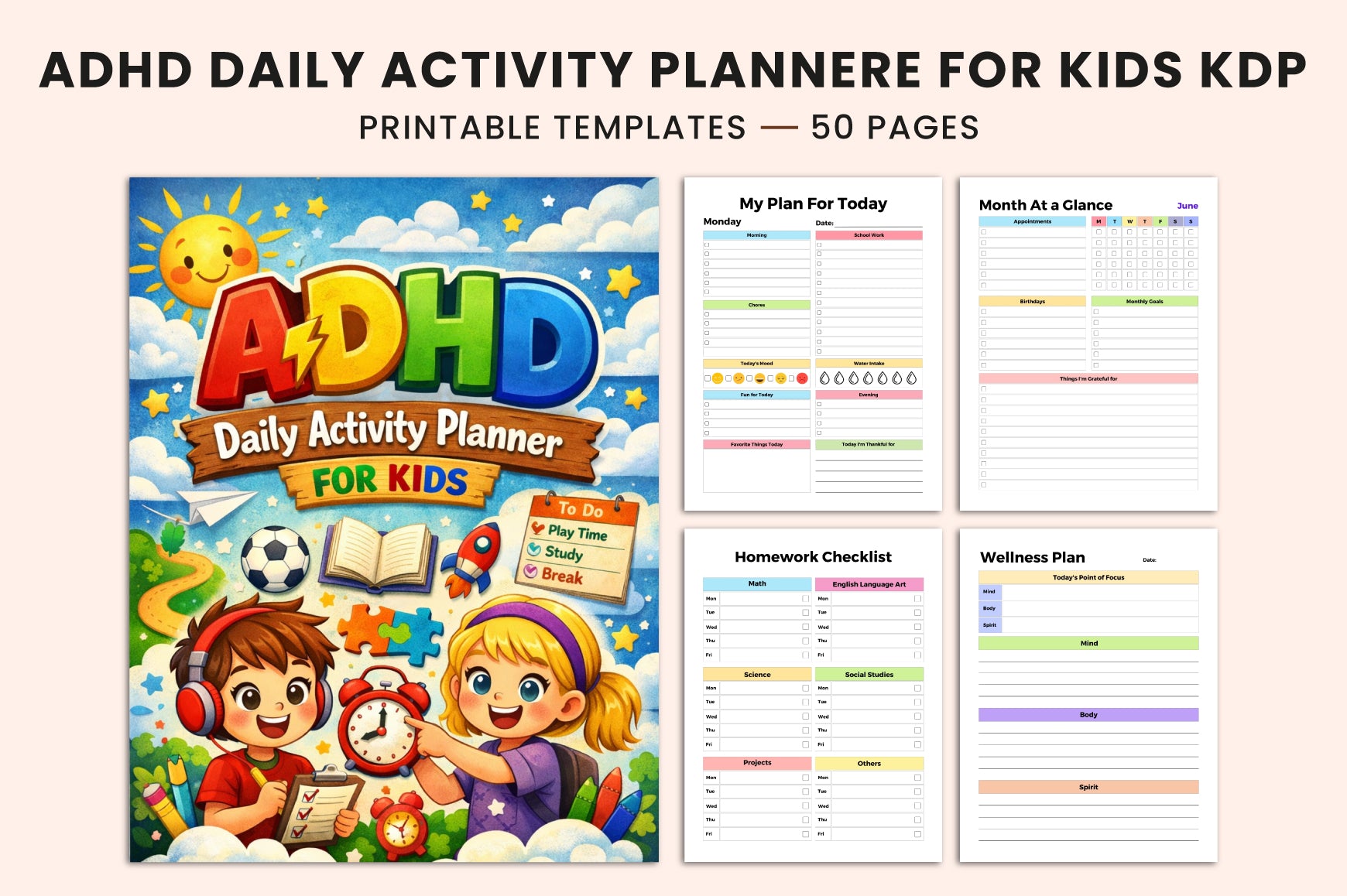 ADHD Daily Activity Planner for Kids