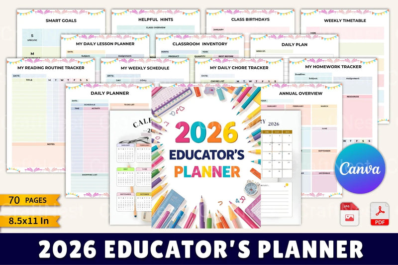 Educator Planner for Effective Teaching - CraftNest - Digital Crafting and Art